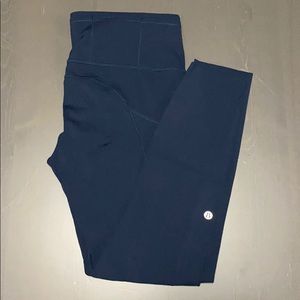 Lululemon Fast and Free 25” True Navy Size 10 EUC